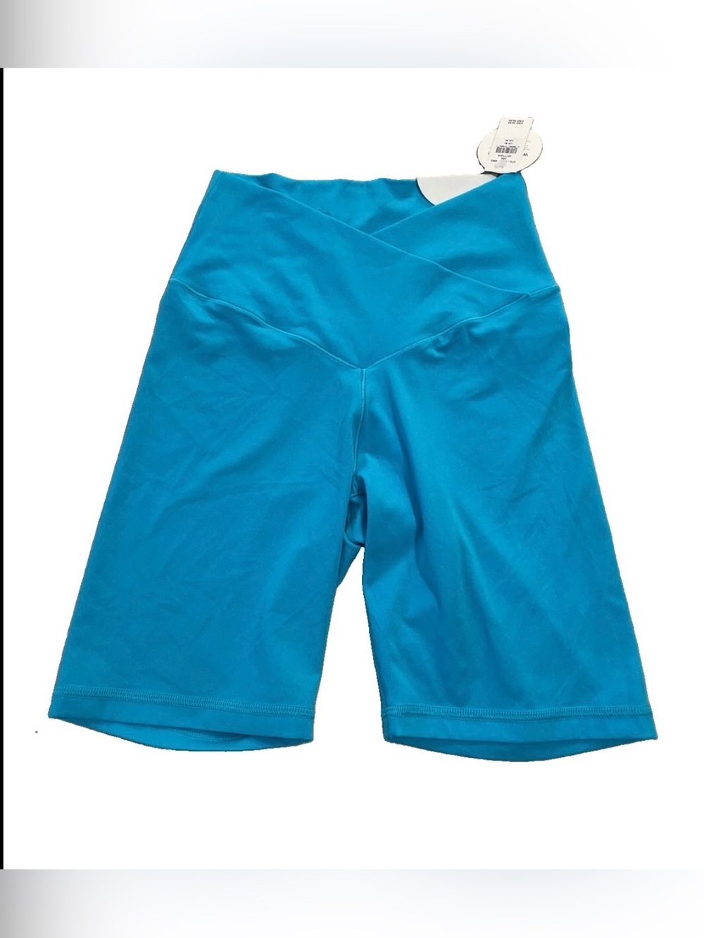 OFFLINE By Aerie Real Me Crossover High Waisted 7” Bike Short Blue Medium